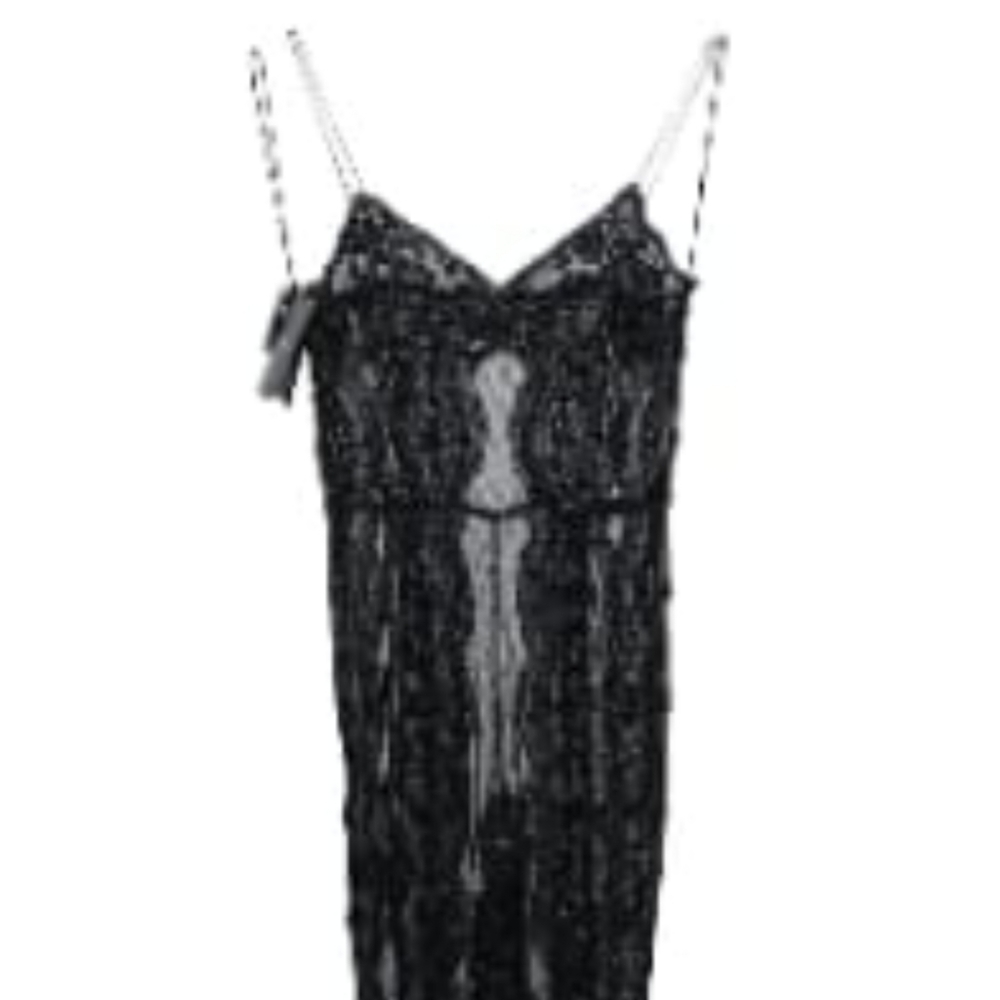 SLP Embellished Tulle Paneled Lace Jumpsuit - Picture 11 of 11